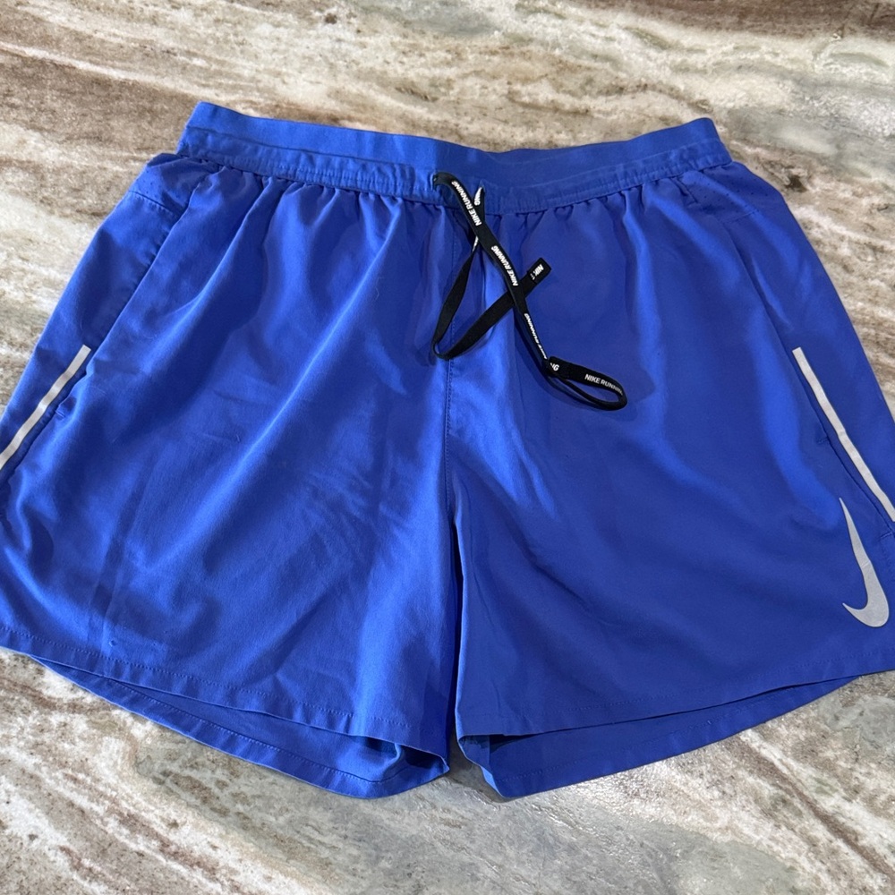 Nike Royal Blue Athletic Shorts with Reflective Swoosh